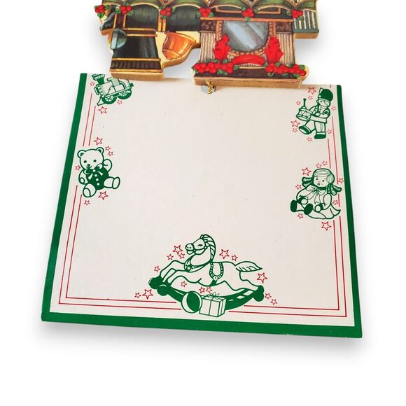 VTG 80s Montgomery Ward Christmas Train Ornaments Set of 5 Wood Diecut NOS - Picture 3 of 16